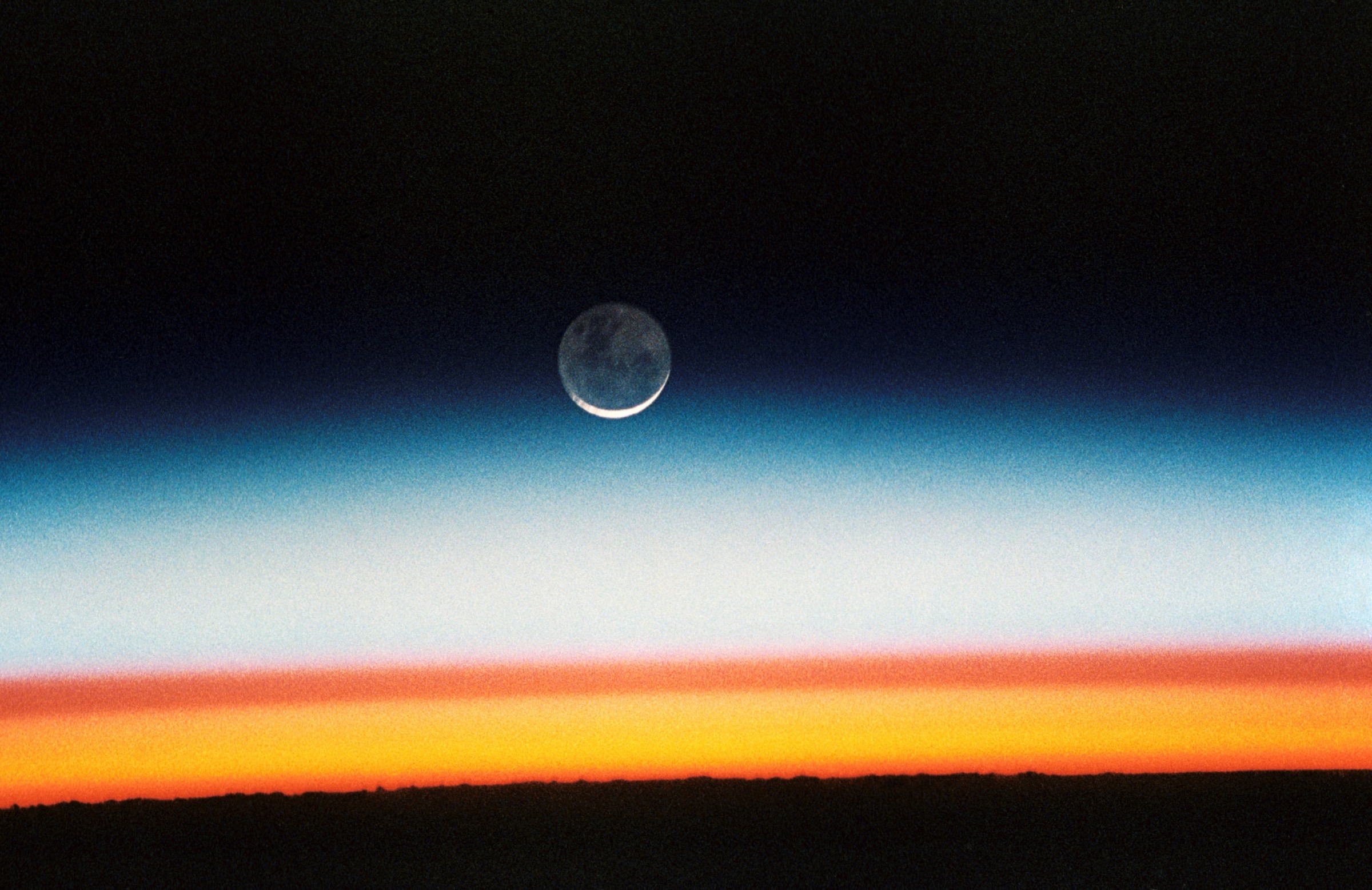Earth's atmosphere photographed from orbit
